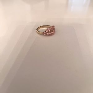 Kate Spade Pave lip ring size 8